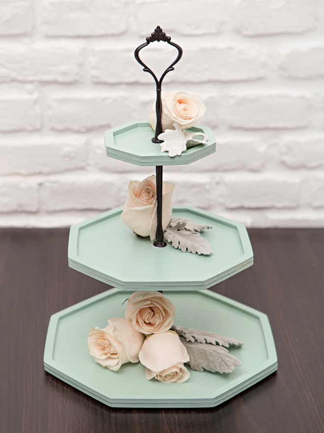 Make your own 3-tier decor trays with our custom SVG cut file!