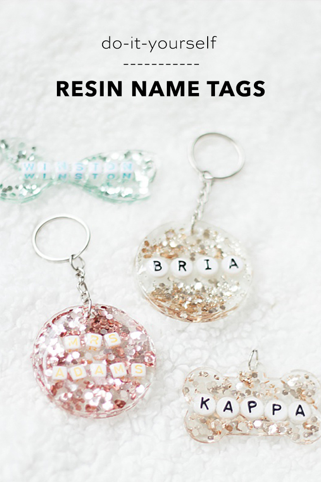 DIY name tags that SPARKLE! Link in profile for this tutorial for the entire family.