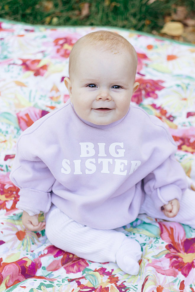 We have the cutest pregnancy announcement sweatshirt for you to DIY with Cricut on the blog!