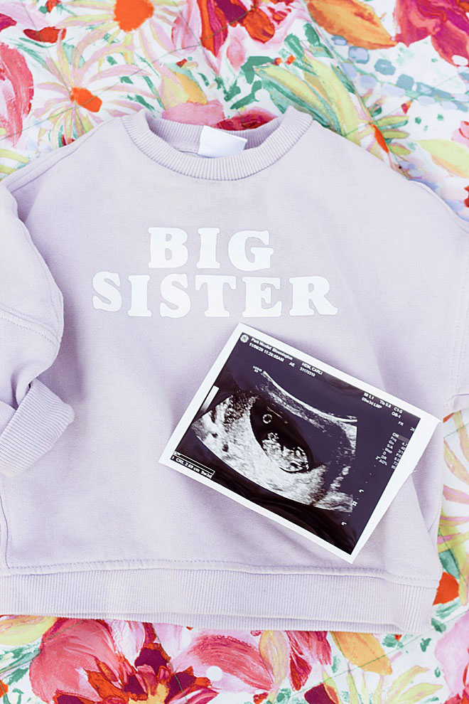Is your family growing? Make this adorable pregnancy announcement sweatshirt for your soon-to-be big sibling!