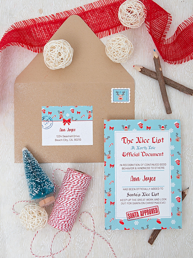 Free printable Santa Letter Suite with Canon PIXMA, nice list certificate too!