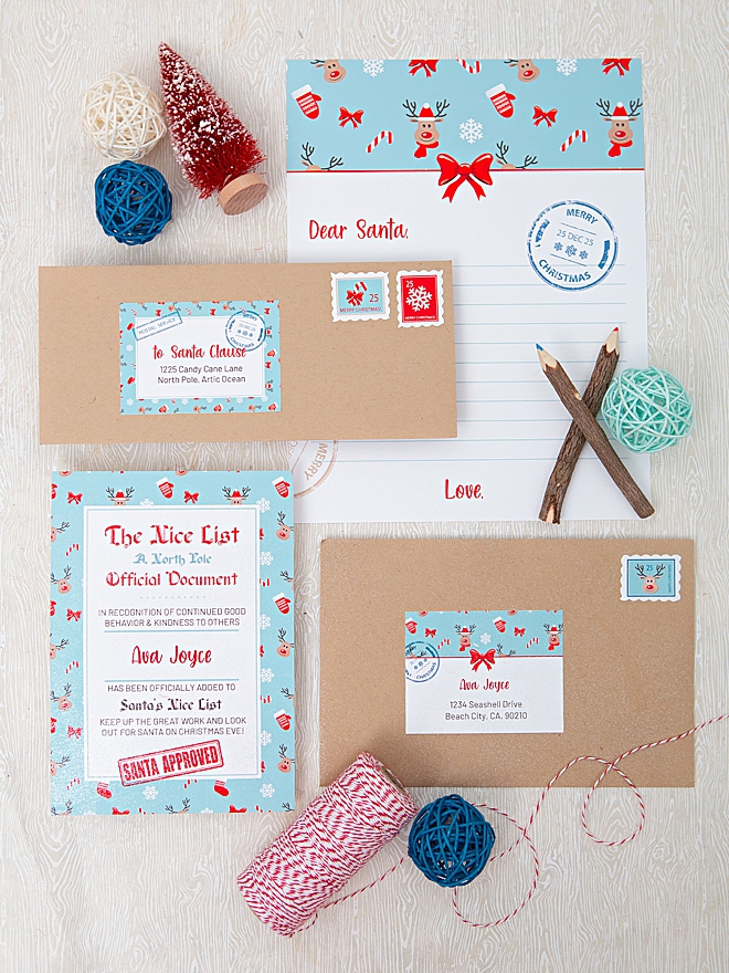 This darling Santa Letter Suite is FREE to print!