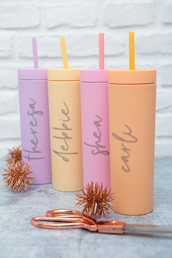 Diy Frosted Skinny Tumbler Gifts With
