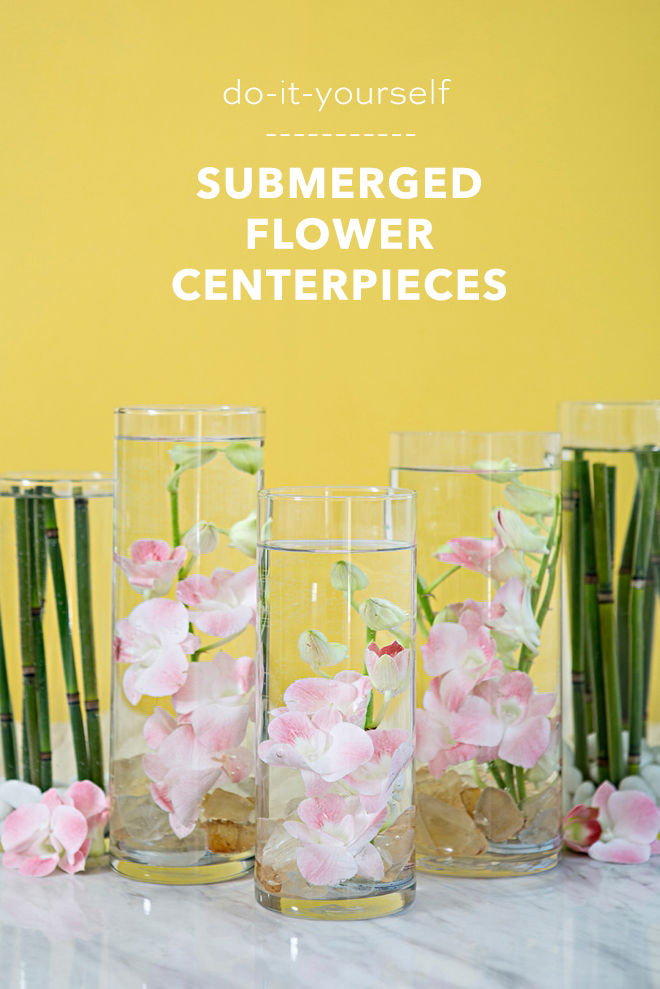 Looking for a dreamy DIY centerpiece idea for your Spring wedding? You don't want to miss our DIY submerged flower centerpieces! So easy to DIY and gorgeous.