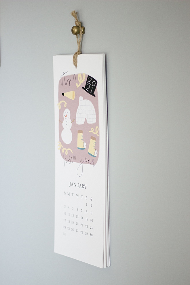 This DIY 2021 illustrated calendar is the cutest way to ring in the new year!