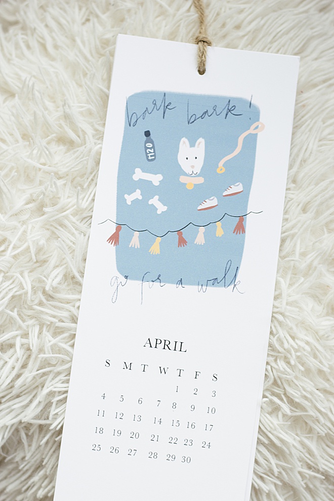 This DIY illustrated calendar will make you smile every month