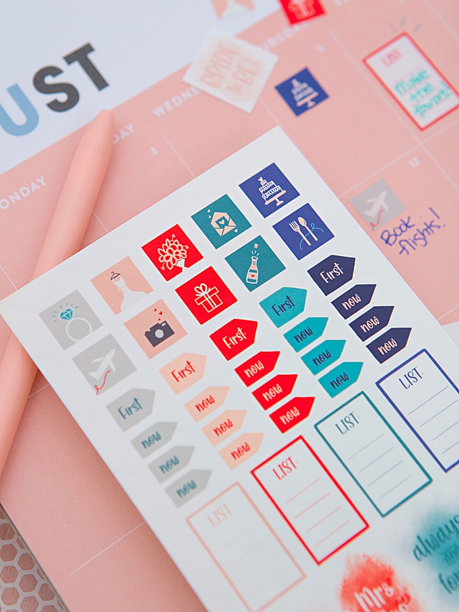 FREE printable planner stickers for brides, boss babes, and moms!