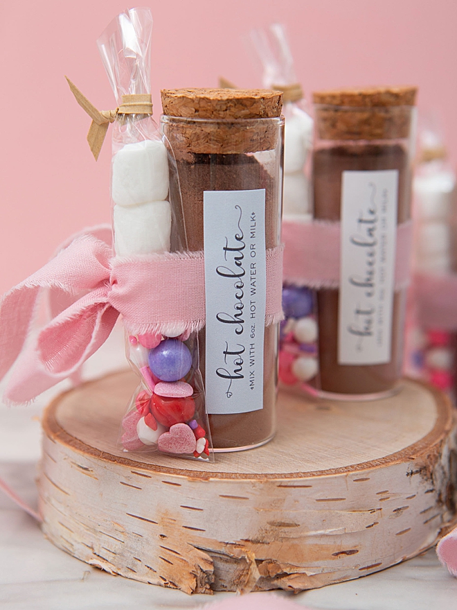 Learn how to make these adorable hot chocolate favors!