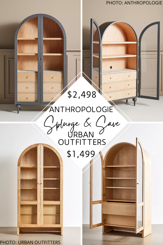 This Anthropologie dupe is so good! It's an Anthropologie Fern storage cabinet dupe that will give you the Anthropologie look for less. If you're looking for furniture that looks like Anthropologie, this is it. #knockoff #copycat #lookalike #inspo #style