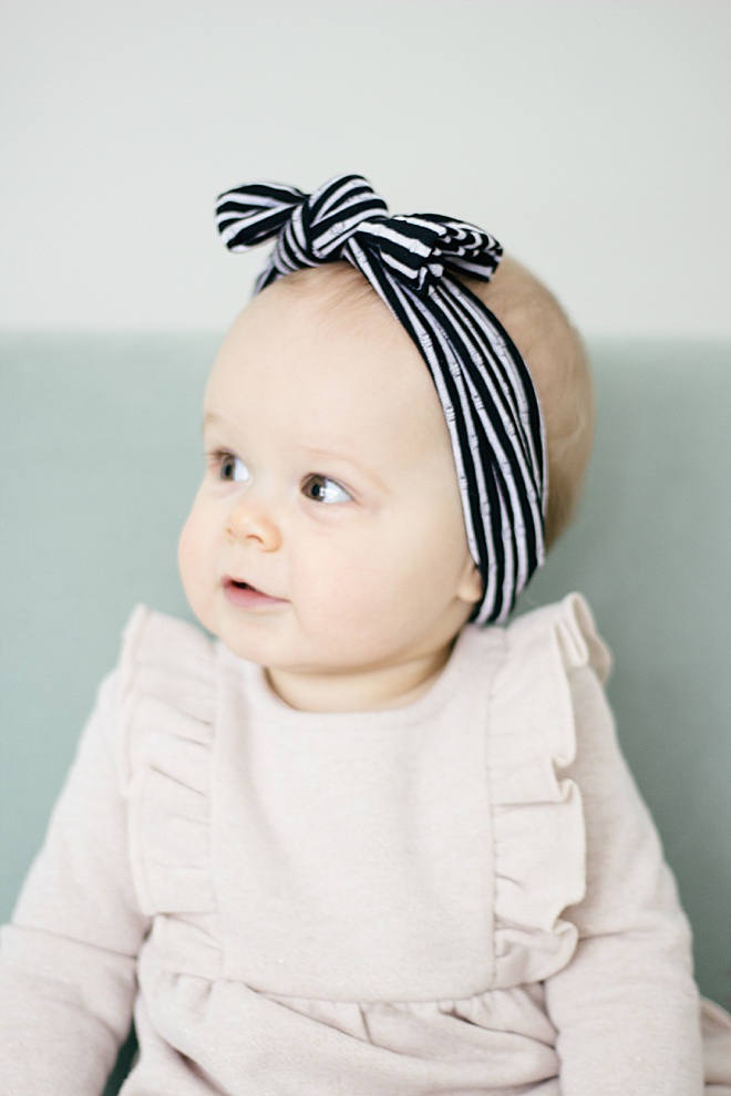 Diy No Sew Baby Bow Head Wrap Something Turquoise