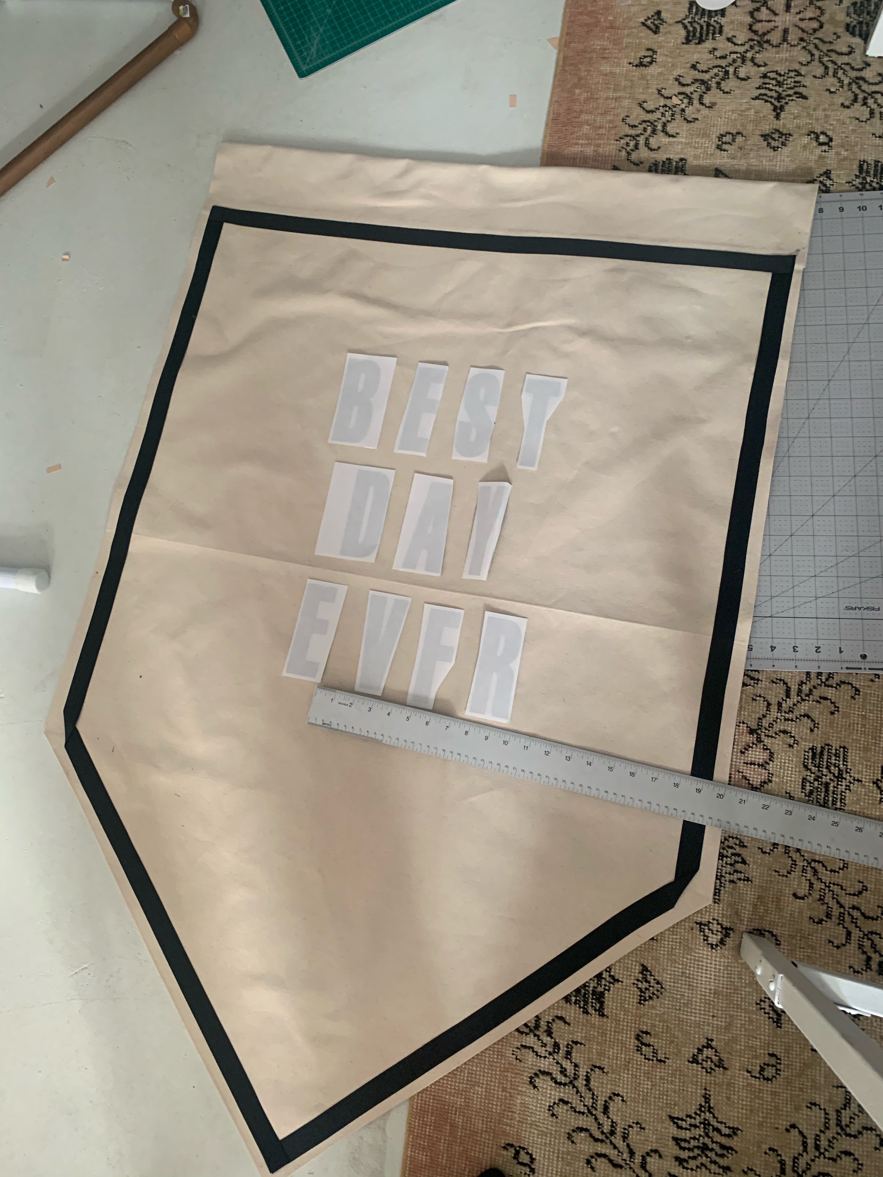 DIY No Sew Wedding Banner