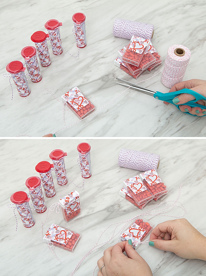 Free printable Valentine candy labels with to: and from: