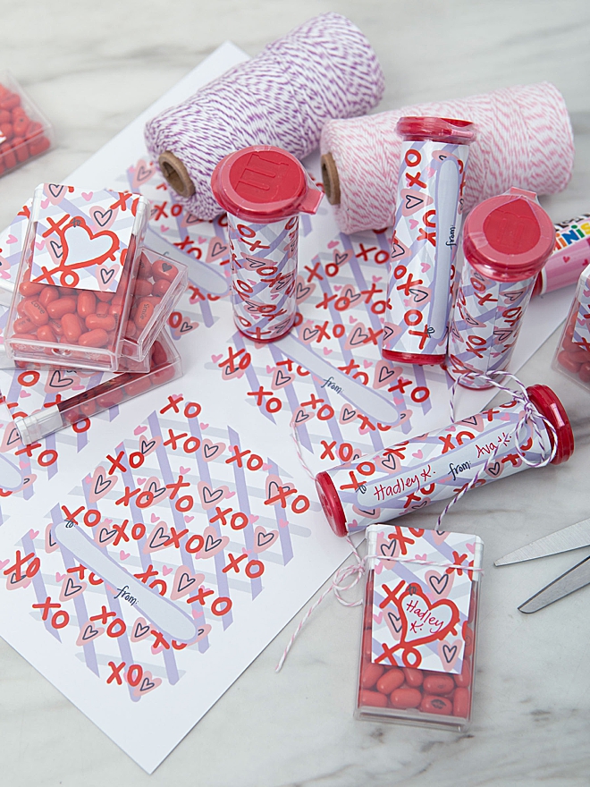 These free printable Valentine candy labels are adorable!