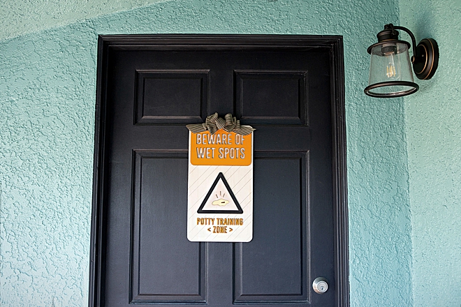 How to make a Potty Training Zone sign for your front door!