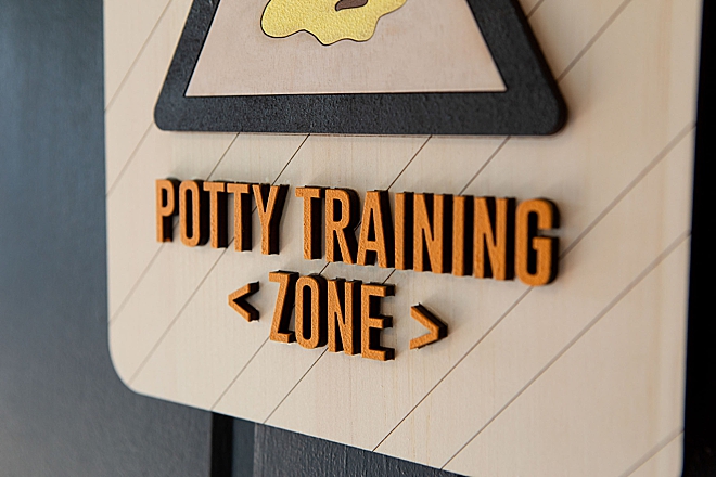How to make a Potty Training Zone sign for your front door!