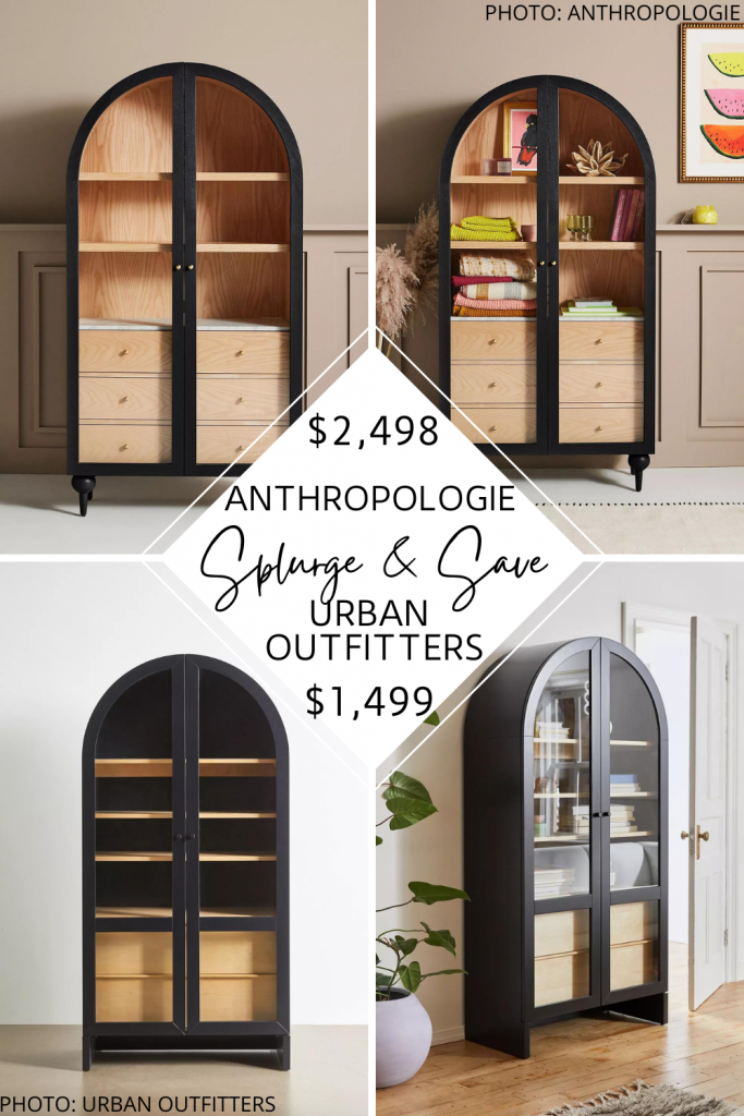 WOW this Anthropologie Fern Storage cabinet dupe is everything! If you want the Anthropologie look for less, you've got to see this copycat. #inspo #style #decor #curio #wardrobe