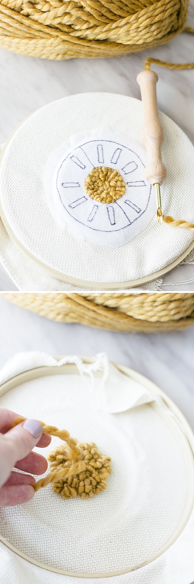 Obsessing over these punch needle patches. Catch our DIY tutorial with three full punch needle designs!