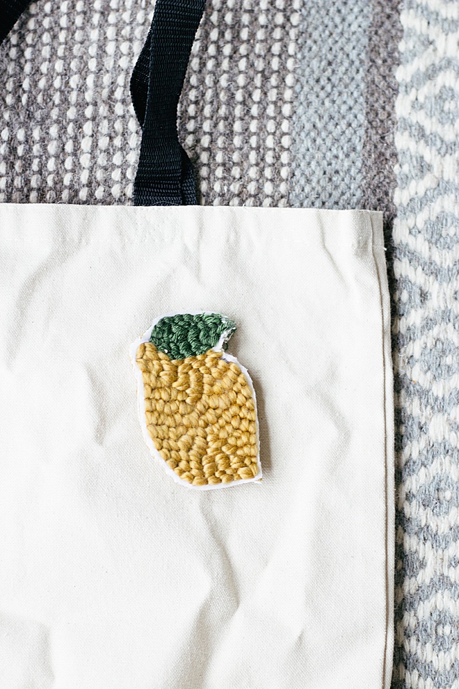 Obsessing over these lemon punch needle patches. Catch our DIY tutorial with three full punch needle designs!
