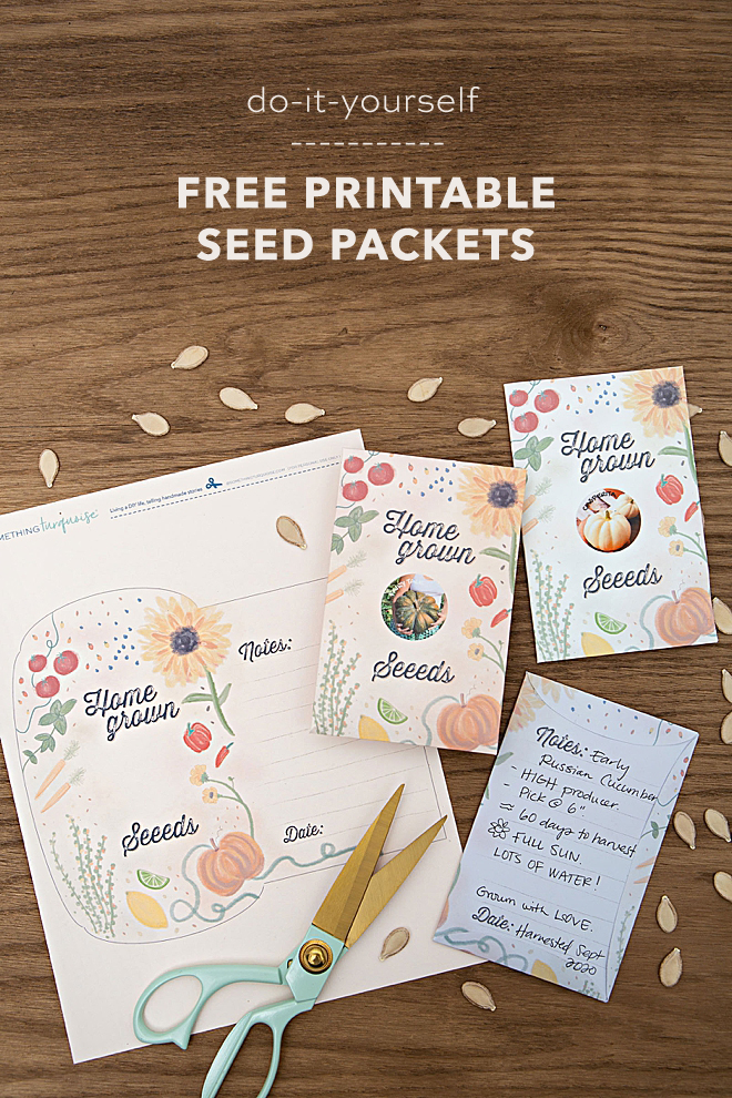 The Watering Can: Seed Packets on Ivory Paper