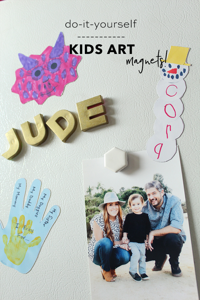 Turn your little one's artwork into magnets! You wont' want to miss this DIY!