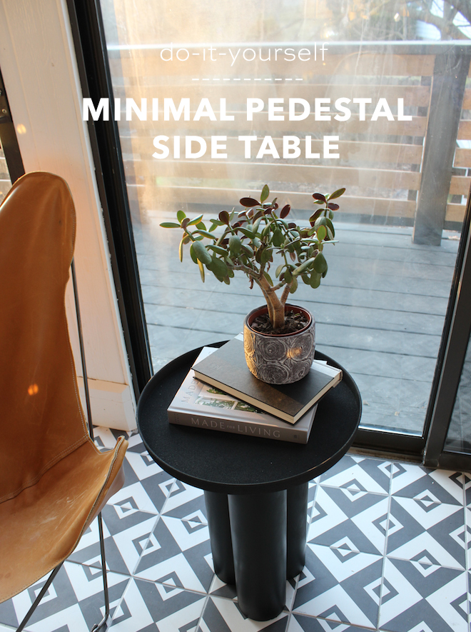 You have to see this simple DIY pedestal table!