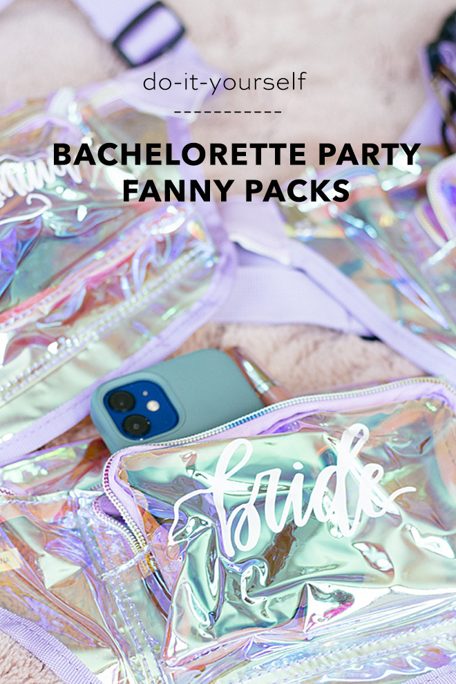 Ready for your bachelorette party? These DIY fanny packs are a must for your whole bride tribe!