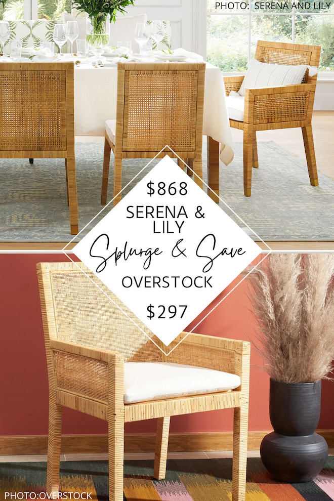  WOW can we just talk about these Serena and Lily Balboa dining chair dupes?! They will give you the Serena and Lily look for less and on a budget. #inspo #design #style #decor #copycat #dupes
