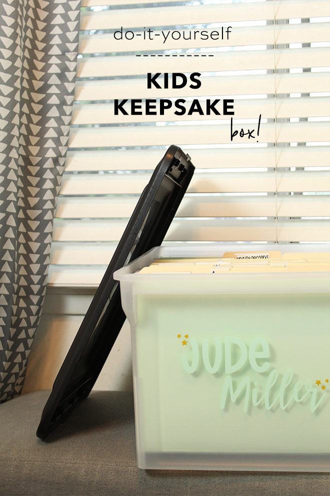 You don't want to miss this DIY Kids Keepsake Box. Finally a place for all the paperwork!