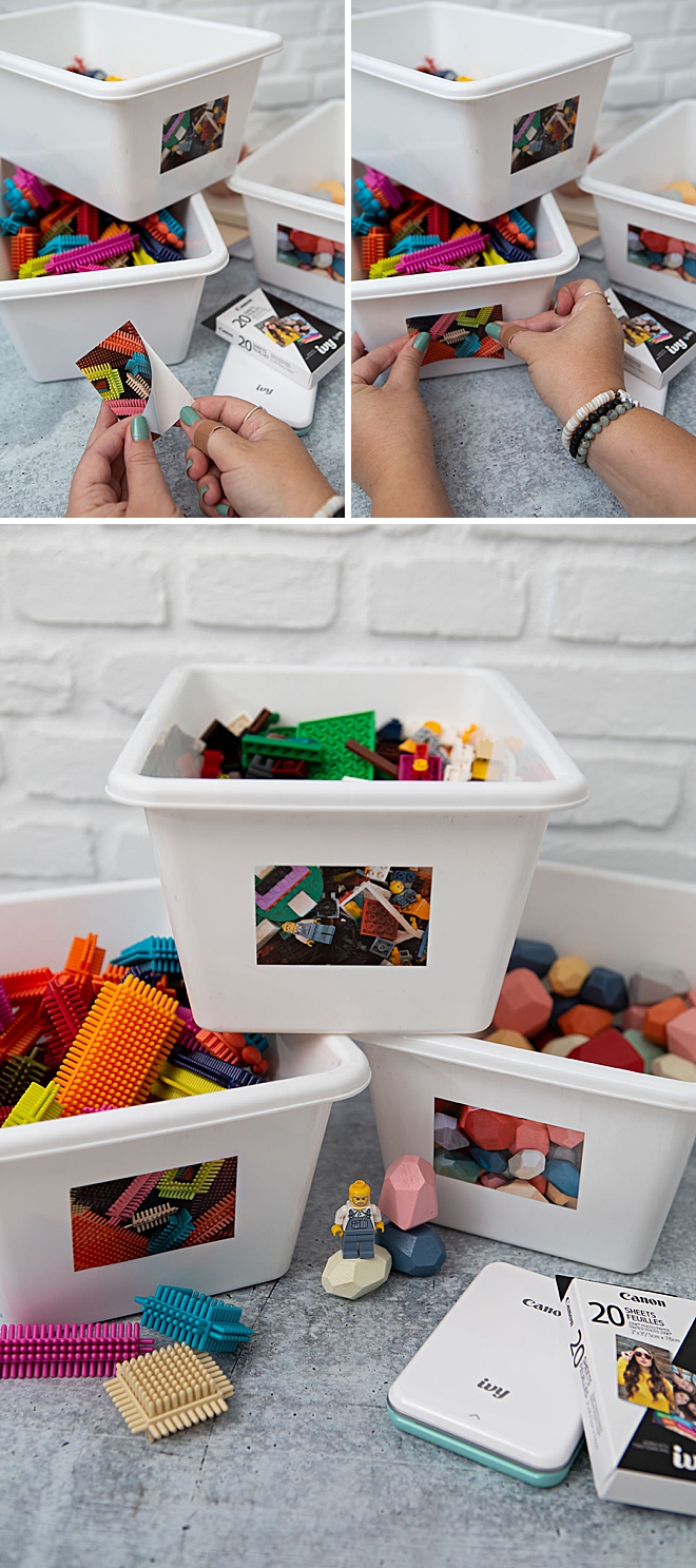 Use Your Canon IVY Stickers To Categorize Toy Bins