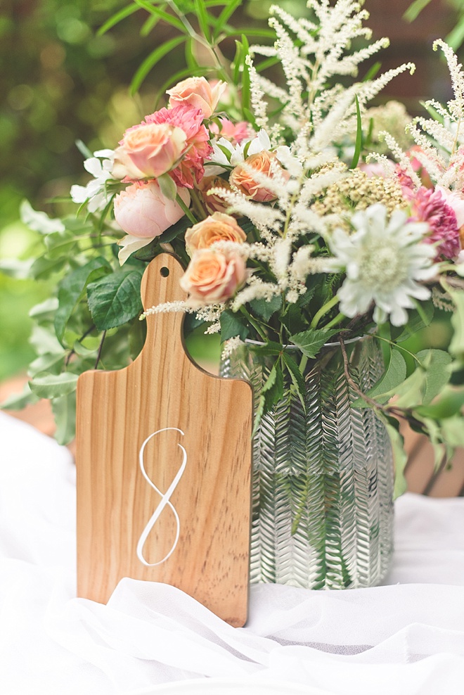 DIY Wedding Table Numbers made with Cricut