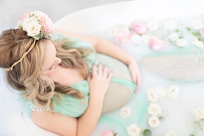 Something Turquoise Maternity Milk Bath with Kristin Eldridge Photography