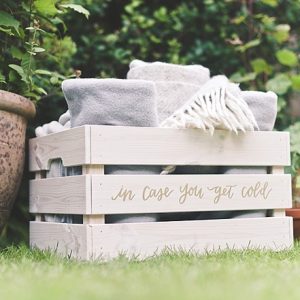 DIY Wedding Blanket Crate