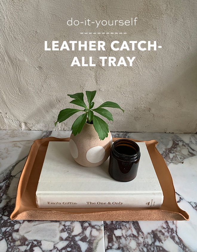 Check out this fab DIY leather tray, perfect for fall styling updates!