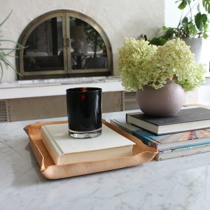 Make a fabulous leather tray with this simple afternoon project!