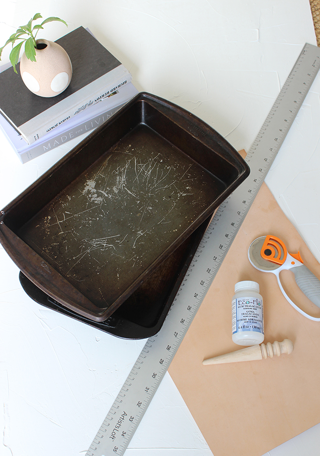 Check out this fab DIY leather tray, perfect for fall styling updates!