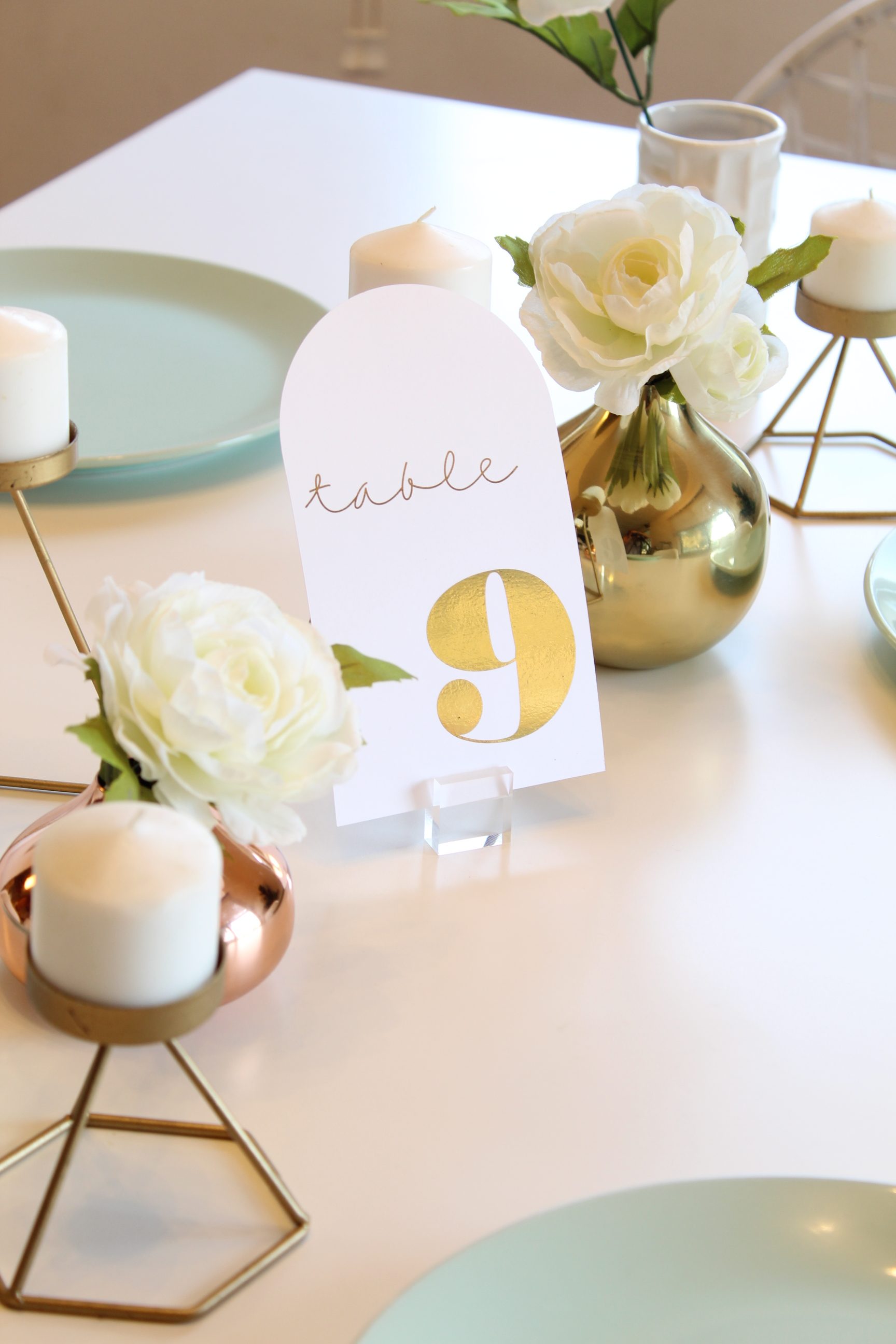 You don't want to miss these ADORABLE DIY Modern Foiled Table Numbers!
