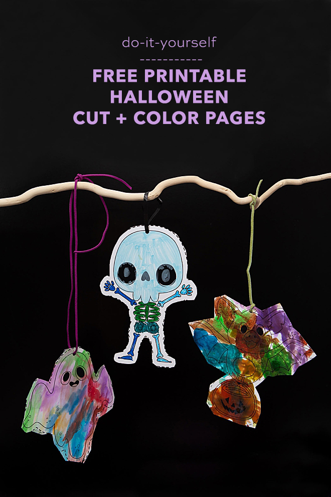Free printable Halloween cut and color pages with Canon PIXMA!!