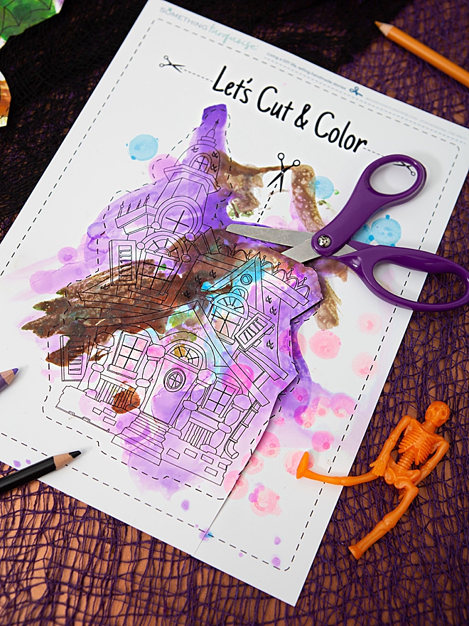 Free printable Halloween cut and color pages with Canon PIXMA!!