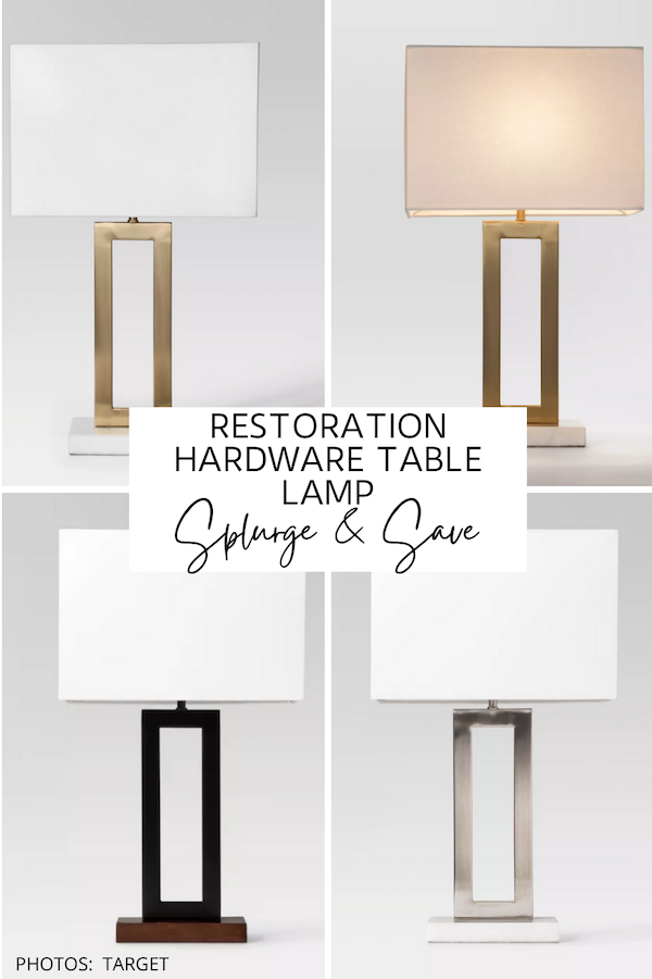 This Restoration Hardware lamp dupe is AMAZING! And guess what?! It's from Target! If you're looking for a Clarke lamp copycat, I've found it! #knockoff #lookforless #decor #bedroom