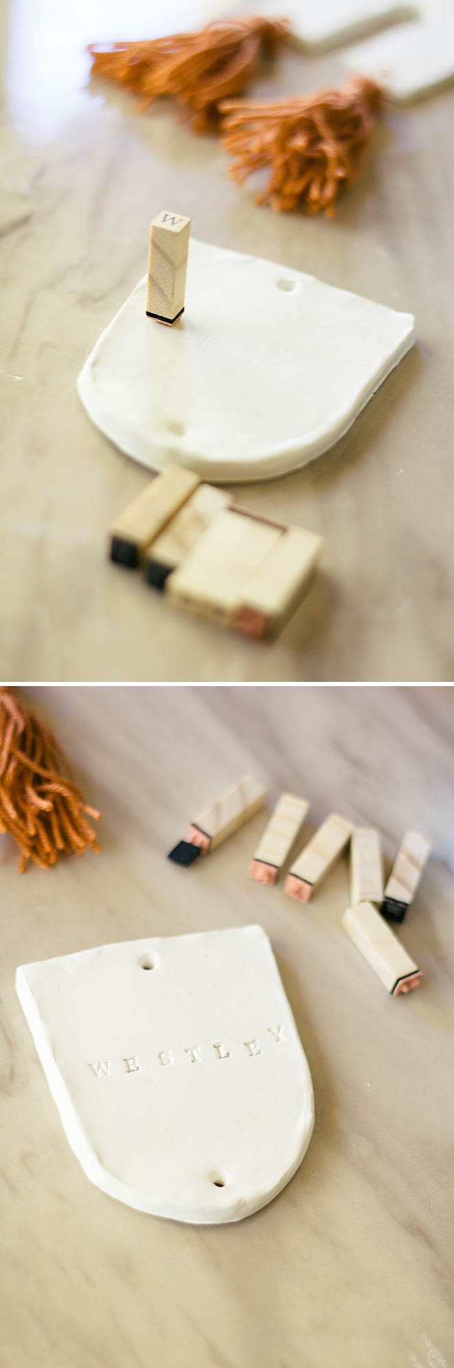 DIY clay custom ornament to decorate your house all year long.