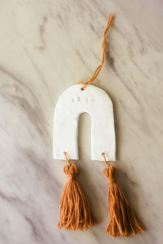 DIY clay custom ornament to decorate your house all year long.