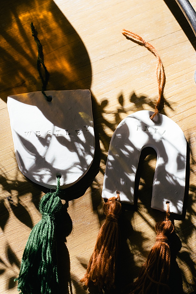 DIY clay custom ornament to decorate your house all year long.