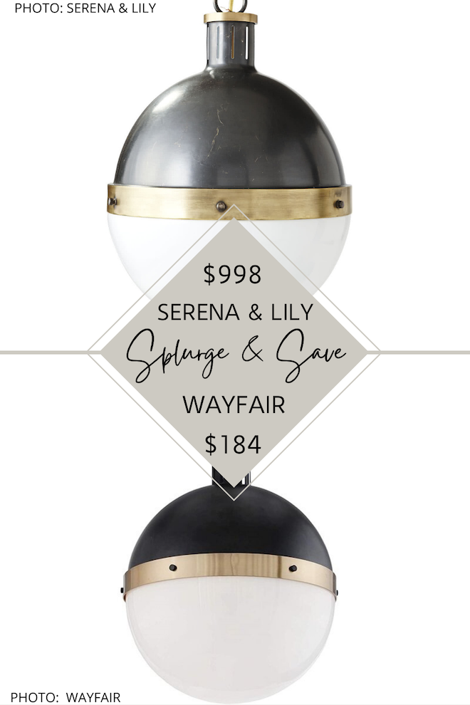 OMG this Serena and Lily lighting dupe is everything! I found a Serena and Lily Whitman Pendant dupe that will help you get the Serena and Lily look for less. Your kitchen will thank me! #decor #copycat #knockoff #kitchenisland