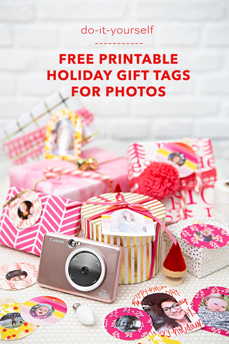 Free printable holiday gift tags for photos!