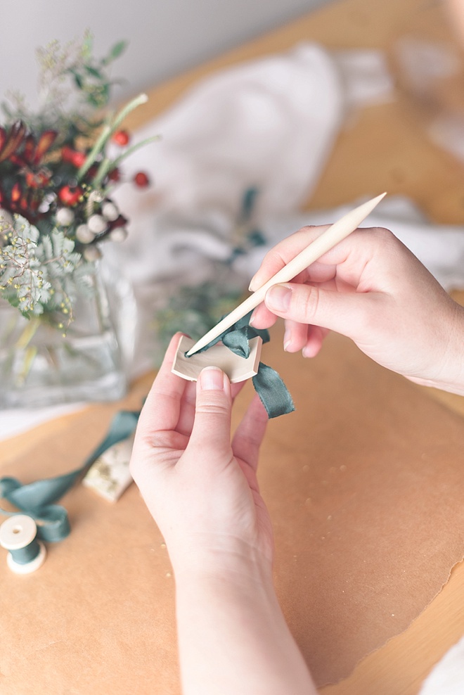 DIY Polymer Clay Napkin Rings for Christmas wedding