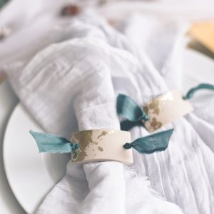 Napkin Rings with Gold Leaf Details