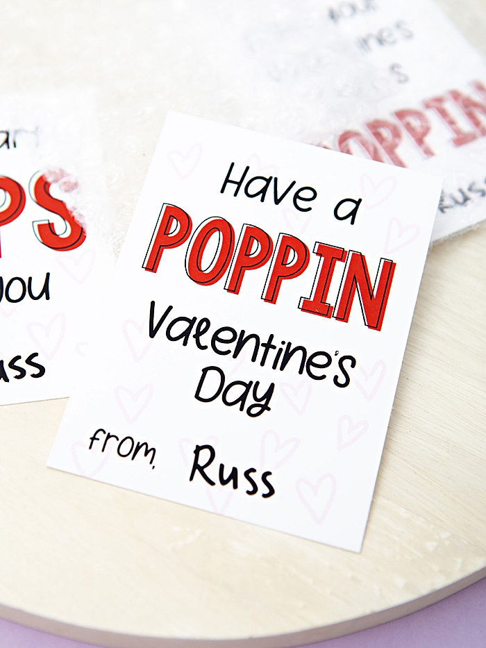 Free printable Valentine cards to use with heart bubble wrap!