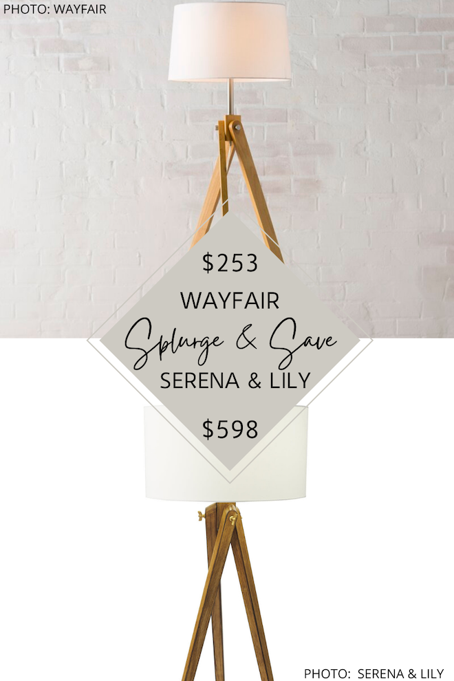 This Serena and Lily Brompton Lamp dupe is from Wayfair! The floor lamp will help you get the Serena and Lily look for less. #inspo #decor #sale #discount #coastal