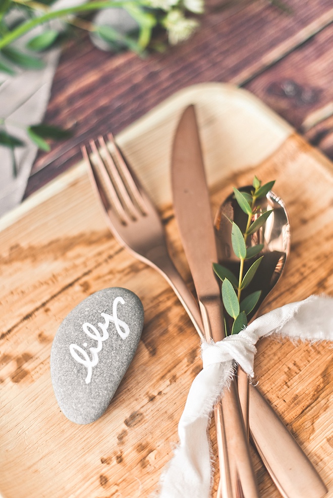 Chic rustic wedding table number idea