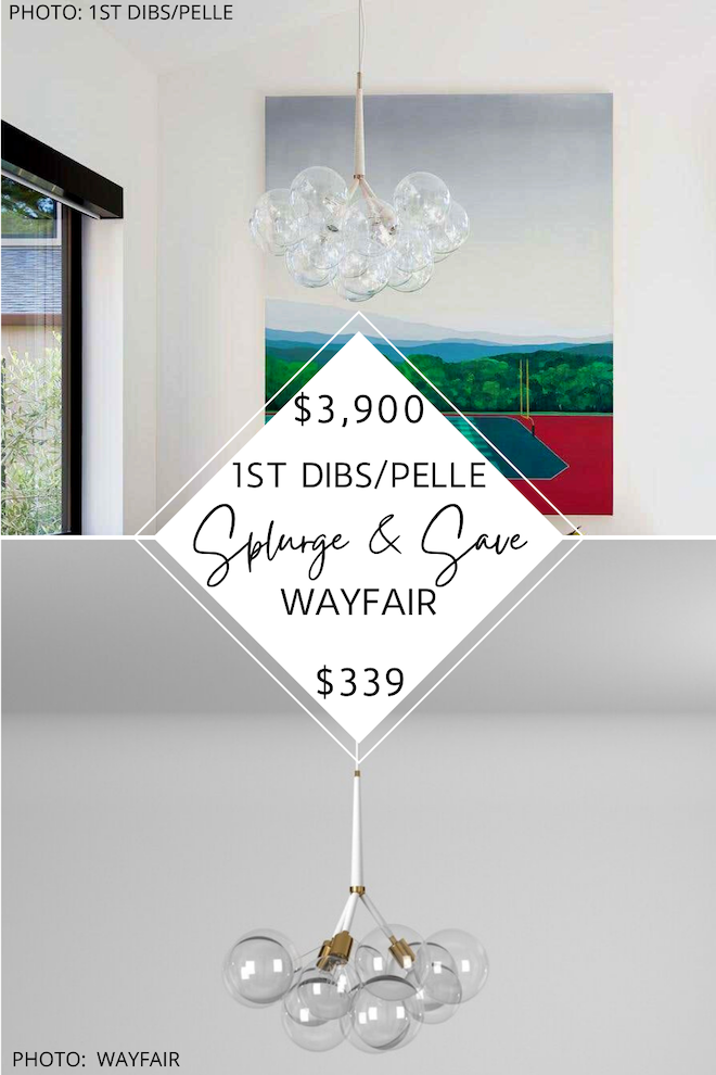 Finally! An affordable bubble chandelier! If you love the Pelle bubble chandelier, you're going to want to see this look for less. #dupe #knockoff #lighting #light 